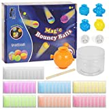 DIY Bouncy Ball Kit, Make Your Own Bouncy Ball Kit, Make 60+ Bouncy Balls Kit for Boys, Including LED Light Balls, Glow in the Dark Bouncy Balls, in 5 Sizes and Shapes, Kids Crafts Project Experiment