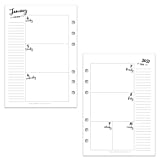 2022 HORIZONTAL Weekly & Monthly Calendar for A5 Planners, fits Filofax, Kikki K, Carpe Diem Planners, 6 Ring binder, 5.8" x 8.3" Whimsy (Planner Not Included)