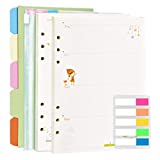 Rancco A5 Weekly Planner Refills, 90 Pages Colorful 6-Rings Loose-leaf Weekly Refill Paper Binder Planner Inserts for Journal, Filofax, Double-sided, Undated, Monday Start on Left, 8.3x5.5"