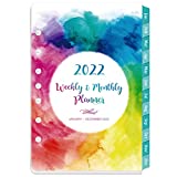 2022 Planner Refills - Weekly & Monthly Planner Refill, 5-1/2" x 8-1/2", January 2022 - December 2022, 7-Hole Punched