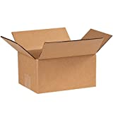 BOX USA B864500PK Corrugated Boxes, 8"L x 6"W x 4"H, Kraft (Pack of 250)