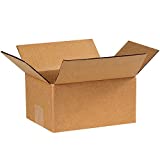 BOX USA B864100PK Corrugated Boxes, 8" L x 6" W x 4" H, Kraft (Pack of 100)