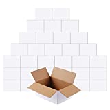 LOCONHA Shipping Boxes Set of 25, Small shipping boxes, Small Corrugated Cardboard Box for Mailing Packing Gifts, White (8x6x4)