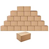 Shipping Boxes Mailers 8x6x4 inches Corrugated Cardboard Small Packing Kraft Moving Mailing Box, Pack of 25