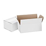 JXJH 25 Pieces 8×6×4 Inch Corrugated Cardboard Shipping Boxes,Box Mailer,Mailing Cardboard Boxes Are Recyclable And Durable,Used for Packaging,Transportation And Mailing(White).