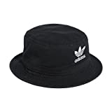 adidas Originals Unisex Washed Bucket Hat, Black/White, ONE SIZE