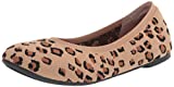 Amazon Essentials Women's Ballet Flat, Leopard Knit, 6 Wide US