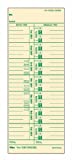 TOPS Time Cards, Weekly, 1-Sided, Numbered Days, 3-1/2" x 9", Manila, Green Print, 500-Count (1256)