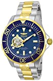 Invicta Men's 13706 Grand Diver Automatic Blue Textured Dial Two Tone Stainless Steel Watch