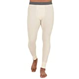Fruit of the Loom Men's Recycled Premium Waffle Thermal Underwear Long Johns Bottom (1, 2, 3, and 4 Packs), Natural, Medium
