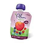 Plum Organics Mashups, Organic Kids Applesauce, Strawberry, Blackberry & Blueberry, 3.17 Ounce Pouch, 4 Count (Pack of 6)