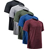 MCPORO Workout Shirts for Men Short Sleeve Quick Dry Athletic Gym Active T Shirt Moisture Wicking