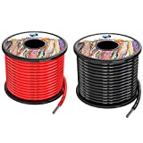 12 awg 3.3mm² Silicone Electrical Wire Cables 60 Feet [30ft Black and 30ft Red] 12 Gauge High Temp 200 deg C 600V Soft and Flexible Hook Up oxygen free Stranded Tinned copper wire Model Battery Cable