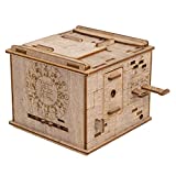 ESC WELT Space Box Birch Wood Puzzle Box with Hidden Compartments for Teens and Adults - Advanced Wooden Brain Teaser for Birthday Party and Family Night - The Highlight for Puzzles Fans