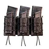 High Speed Gear MOLLE Double Decker Taco Shingle, 3 Rifle/Pistol Mag Pouches - Black