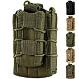 Double Mag Pouch, HOANAN Tactical Molle Magazine Pouch Open-Top Single Rifle Pistol Mag Pouch Cartridge Clip Pouch Hunting Bag (Upgraded Version-Olive)