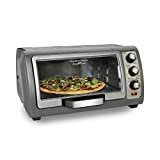 Hamilton Beach 6 Slice Convection Toaster Oven With Easy Reach Roll-Top Door, Bake, Broil & Toast Functions, Auto Shutoff, Silver (31123DA)