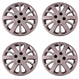 Set of 4 Silver 15 Inch Chevy Cobalt 12 Spoke Replacement Hubcaps w/ Bolt On Retention System - Aftermarket: IWC453/15S