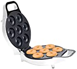 Chef Buddy 82-KIT1066 Mini Donut Maker-Electric Appliance Machine to Mold Little Doughnuts Using Batter/Mix-Bake Chocolate, Glazed, and More Flavors by Chef Bu, Normal, White