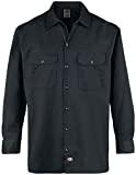 Dickies Men's Long Sleeve Work Shirt, Black, Medium