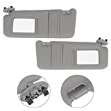 SCITOO A Pair Left and Right Gray Sun Visor Assembly fit for 2006 2007 2008 2009 2010 2011 for Toyota Camry Sedan Windshield Visor Without Sunroof Vanity Light