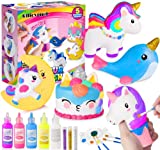 Unicorn Gifts Toys for Girls - Paint Your Own Unicorns Squishies DIY Kit - Creativity Arts Crafts Painting Kit for Kids Ages 4, 5, 6, 7, 8 Years Old, Squishy Gifts Toys for Girls Christmas Birthday