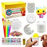 Korilave Squishies DIY Art Crafts Dessert Kits for Girls Gift, Paint Your Own Squishy Toy Jumbo Soft Slow Rising Stress Relief Fidget Toys for Ages 4 5 6 7 8 Kids(27Pcs)