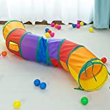 iCAGY Cat Tunnel for Indoor Cats Interactive, Rabbit Tunnel Toys, Pet Toys Play Tunnels for Cats Kittens Rabbits Puppies Crinkle Collapsible Pop Up Multiple Color 47"