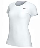 Nike Women's Shortsleeve Legend T-Shirt nkCU7599 100 (Small) White/Grey