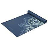 Gaiam Yoga Mat Premium Print Non Slip Exercise & Fitness Mat for All Types of Yoga, Pilates & Floor Workouts, Cool Mint Point, 5mm