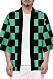 Baycon Adult Kimetsu no Yaiba Kamado Tanjirou Robes Cosplay Costume Cardigan Top Jacket (XX-Large, Kamado Tanjirou)