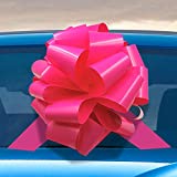 16inch Big Car Bow Giant Extra Large Pink Bow for Cars, Birthday Presents, Christmas Presents, Large Gift Decoration