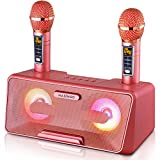 Portable Karaoke Machine for Kids & Adults - Best Birthday Gift w/Bluetooth Speakers, 2 Wireless Microphones, LED Lights, Tablet Holder, PA System & Karaoke Song Mode!
