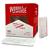 Wobble Wedges Flexible Plastic Shims, 30 Pack - Multi-Purpose Shim Wedges for Home Improvement and Work - Plastic Wedge, Table Shims, Toilet Shims, and Furniture Levelers - Clear Wedges, Leveling Feet