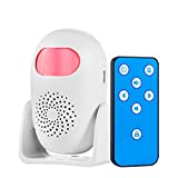 TOWODE Motion Detector Alarm Indoor Motion Sensor Alarm with Remote Control 110dB 4 Volume Levels Motion Detector Alert for Home Shop Store (1 Motion Detector, 1 Remote Control)