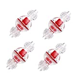 Orlushy 4pcs Aquarium Plastic Loose-Proof One Way Check Valves Non-Return, Air Pump Accessories for Fish Tank Airline Tubing(Loose-Proof one Way)