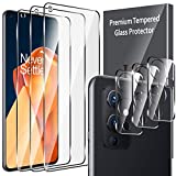 [6 Pack] LK 3 Pack OnePlus 9 Screen Protector + 3 Pack Camera Lens Protector, Tempered Glass, Scratch-Resistant, HD, Case-Friendly, Touch Sensitive Screen Protector for 1+9 [Not Fit for OnePlus 9 Pro]
