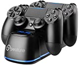 PS4 Controller Charger, Peoture PS4 Controller Charging Station with LED Light Indicator for Sony Playstation 4/PS4 Pro/PS4 Slim Controller