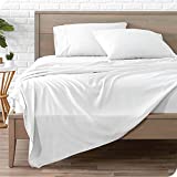 Bare Home Split Queen Sheet Set - 1800 Ultra-Soft Microfiber Split Queen Bed Sheets - Double Brushed - Deep Pockets - Easy Fit - 5 Piece Set - Bedding Sheets & Pillowcases (Split Queen, White)