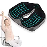 ROYI Memory Foam Seat/Chair Cushion for Relieves Back, Sciatica Pain, Tailbone Pain, Coccyx, Degenerating Disc, Orthopedic, Osteoarthritis, Sacrum, Prostate Cushion, Low Back Pain Cushion, Hip Shaping