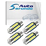 Serundo Auto DE3175 Led Car Bulb 31mm 1.22in Led Festoon Bulb, DE3021 DE3022 DE3023 6428 6430 7065 Led Festoon Bulb, 6000k White Super Bright Interior Led Used for Car Map Dome Light etc,Pack of 4pcs