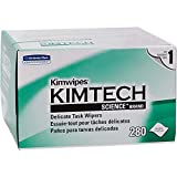 Kimberly-Clark 34155 Kimwipes 1-Ply Delicate Task Wipes, 4.4" x 8.4", Tissue (Pack of 280)