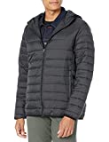 Amazon Essentials Men's Lightweight Water-Resistant Packable Hooded Puffer Jacket, Black, X-Large