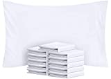 Utopia Bedding Cotton Blend Pillowcases Queen Size - 12 Pack - T-180 Bulk Pillowcase Set- Perfect for Home, Hospital & Hotel Quality Pillow Covers 20 X 30 (Queen, White)
