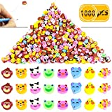 Pralb 1000PCS Miniature Assorted Animals Collection Pencil Top Erasers, Adorable Animal Designs Won't Smudge Or Tear Paper,Eraser Caps Style Great For Homework Rewards, Party Favors, And Art Supplies.