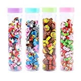 Dreamm 240 Pieces Mini Erasers Bulk Tube Assortment Cute Animal Erasers for Kids Party Favors School Student Prizes