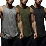 COOFANDY Men's 3 Pack Workout Tank Tops Sleeveless Gym Shirts Bodybuilding Fitness Muscle Tee Shirts
