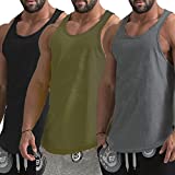 We1Fit 3 Pack Tank Tops Men Workout Quick Dry Sleeveless Shirts for Gym