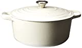 Le Creuset Enameled Cast Iron Signature Round Dutch Oven, 7.25 qt., White