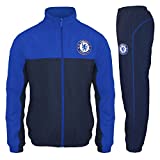 Chelsea FC Official Soccer Gift Mens Jacket & Pants Tracksuit Set Large